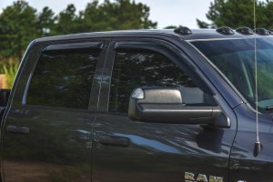 Ram 2500 Side Window Deflectors - Rough Country - Tape On Rain Guard - '10-'24 Ram 2500 Side Window Deflectors - Rough Country - Tape On Rain Guard - '10-'24